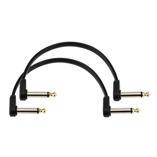 Immagine di Cavo D'Addario con jack piatti per pedaliera, 15 cm, offset destro, confezione doppia