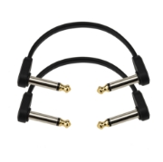 Immagine di Cavo D'Addario con jack piatti per pedaliera, 10 cm, angolare, confezione doppia
