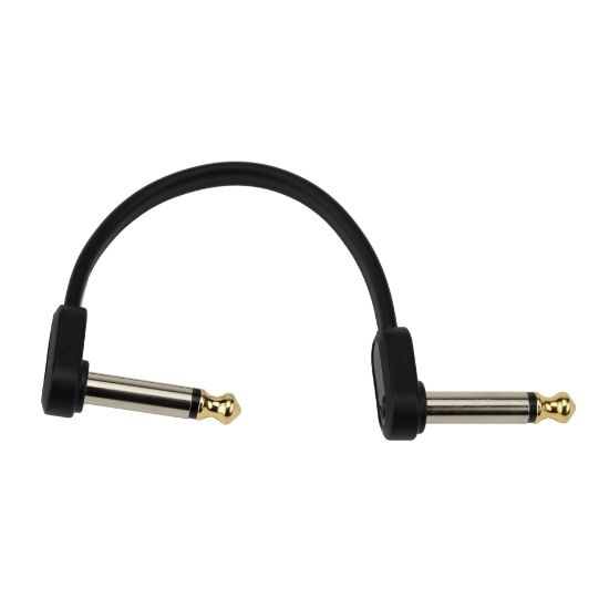 Immagine di Cavo D'Addario con jack piatti per pedaliera, 10 cm, offset destro, confezione doppia