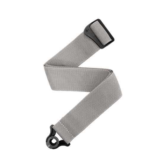 Immagine di Tracolla D'Addario in polipropilene per chitarra con sistema Auto Lock, argento