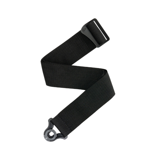 Immagine di Tracolla D'Addario in polipropilene per chitarra con sistema Auto Lock, nera