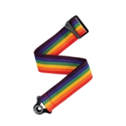 Immagine di Tracolla D'Addario in polipropilene per chitarra con sistema Auto Lock, arcobaleno