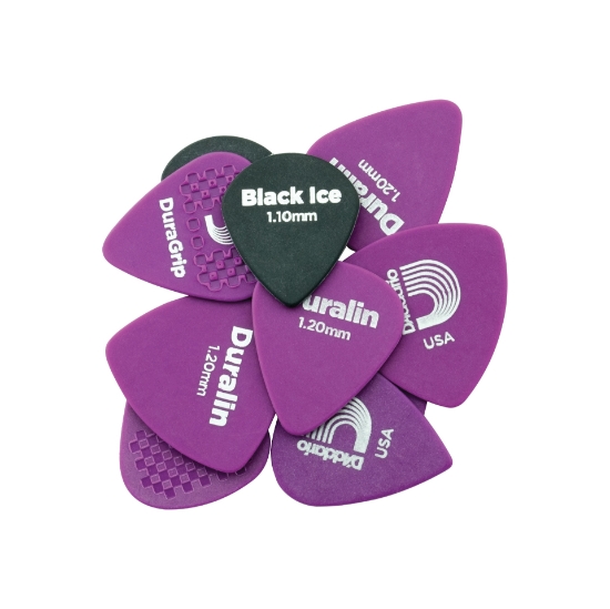 Immagine di Confezione di plettri assortiti D'Addario in Duralin, heavy