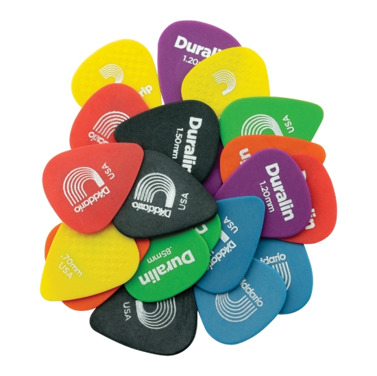 Immagine di Confezione di plettri assortiti D'Addario in Duralin