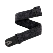 Immagine di Tracolla intrecciata D'Addario Pad Lock per chitarra, Monterey Black Tubular