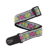 Immagine di Tracolla intrecciata D'Addario Pad Lock per chitarra, Parallel Flowers