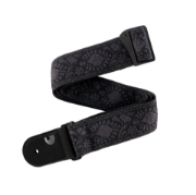 Immagine di Tracolla intrecciata D'Addario per chitarra, Monterey Black Tubular