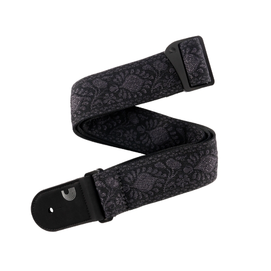 Immagine di Tracolla intrecciata D'Addario per chitarra, Monterey Black Tubular