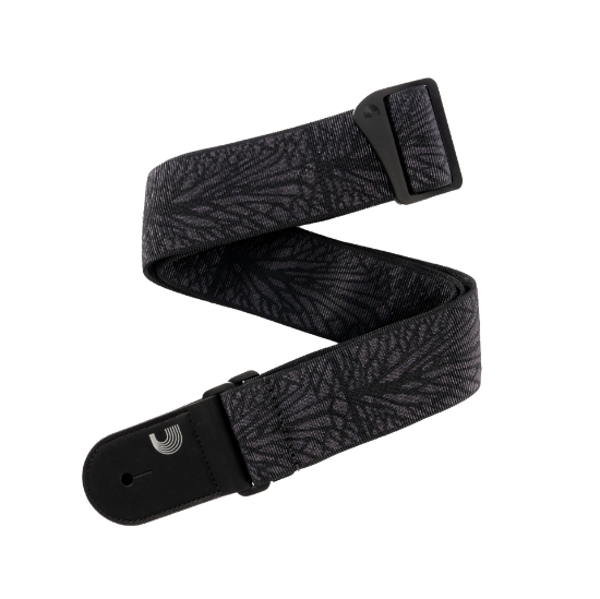 Immagine di Tracolla intrecciata D'Addario per chitarra, Lightning Black Tubular