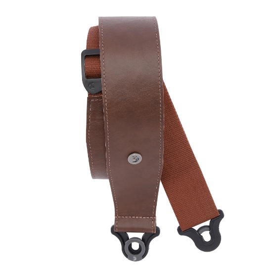 Immagine di Tracolla D'Addario Comfort in pelle con sistema Auto Lock, Marrone