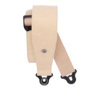 Immagine di Tracolla D'Addario Comfort in pelle con sistema Auto Lock, Marrone chiara