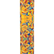 Immagine di Tracolla D'Addario in vinile per chitarra, 55° anniversario di Yellow Submarine dei Beatles, grafica Primrose Prairie