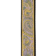 Immagine di Tracolle D'Addario in trama jacquard per ukulele, Paisley giallo/viola