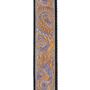Immagine di Tracolle D'Addario in trama jacquard per ukulele, Paisley grigio/arancione