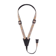 Immagine di Tracolle D'Addario in stile cradle per ukulele, Paisley grigio/arancione