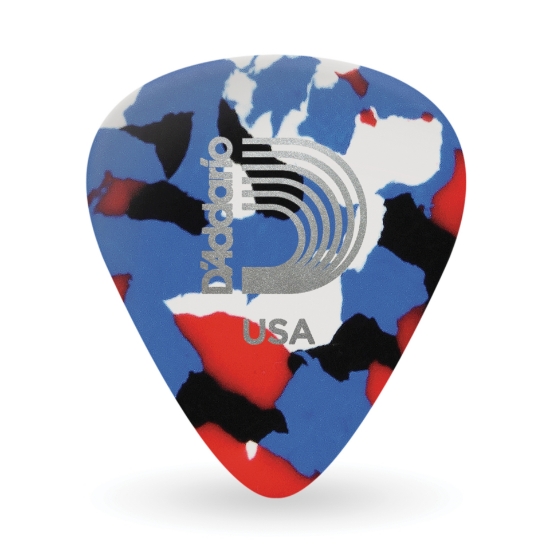 Immagine di Confezione da 25 plettri medi D'Addario Accessories, multicolore, in celluloide