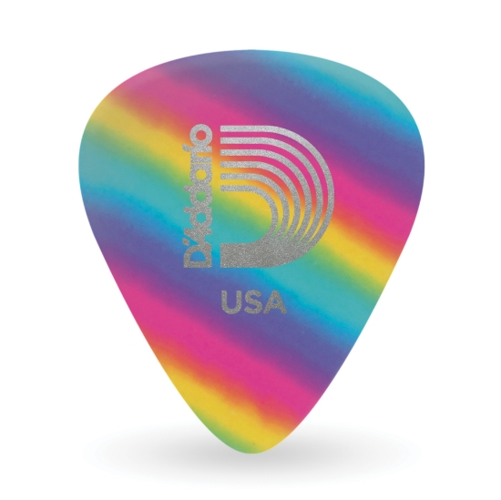 Immagine di D'Addario Accessories Rainbow Celluloid Guitar Picks 25 pack, Medium