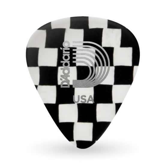 Immagine di D'Addario Accessories Checkerboard Celluloid Guitar Picks 100 pack, Heavy