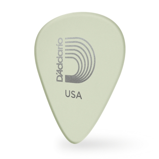 Immagine di Confezione da 10 plettri extra duri D'Addario Accessories, fosforescenti, in celluloide