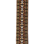 Immagine di Tracolla D'Addario in tessuto intrecciato per banjo - Hootenanny, gialla e marrone