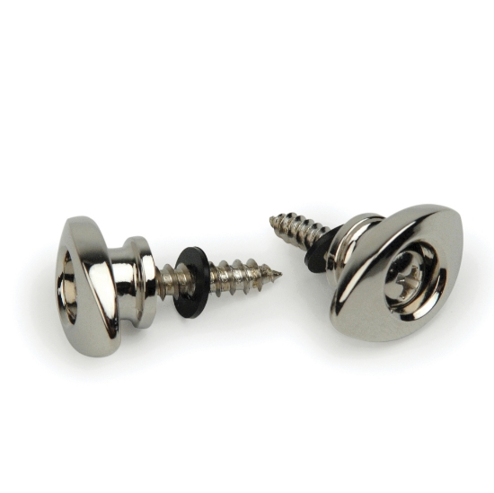 Immagine di Bottoni per tracolla ellittici D'Addario Accessories, cromati