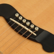 Immagine di 7 pioli per ponte stampati a iniezione e 1 bottone D'Addario Accessories, avorio con inserto nero
