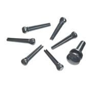 Immagine di 7 pioli per ponte stampati a iniezione e 1 bottone D'Addario Accessories, nero