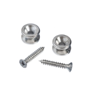Immagine di Bottoni per tracolla in ottone massiccio D'Addario Accessories - cromati (1 paio)
