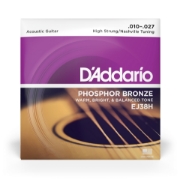 Immagine di Corde D’Addario EJ38H in bronzo fosforoso per chitarra acustica, High Strung/Nashville Tuning, 10-27