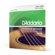 Immagine di Corde D'Addario EJ18 in bronzo fosforoso per chitarra acustica, Heavy, 14-59