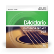 Immagine di Corde D'Addario EJ18 in bronzo fosforoso per chitarra acustica, Heavy, 14-59