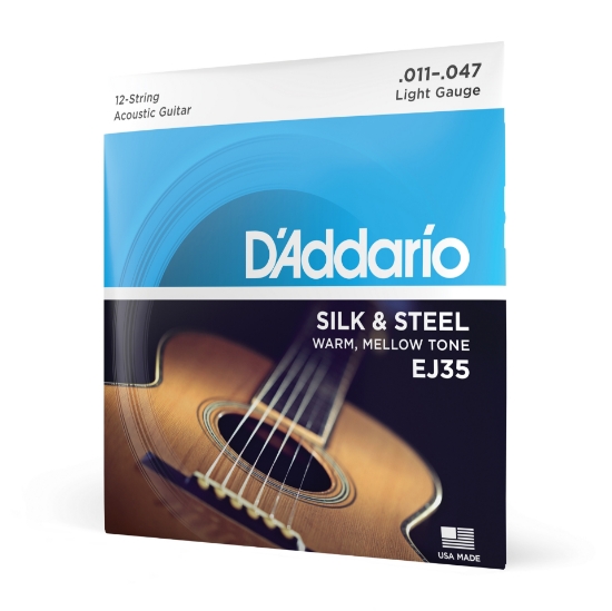 Immagine di Corde D’Addario EJ35 Silk & Steel per chitarra folk, 12 corde, 11-47