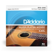 Immagine di Corde D'Addario EJ83L per chitarra acustica Gypsy Jazz, con pallino finale, Light, 10-44