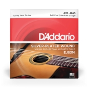 Immagine di Corde D'Addario EJ83M per chitarra acustica Gypsy Jazz, con pallino finale, Medium, 11-35
