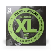 Immagine di Corde D’Addario EXL165TP per basso, Nickel Wound, Custom Light, 45-105, 2 set, Long Scale