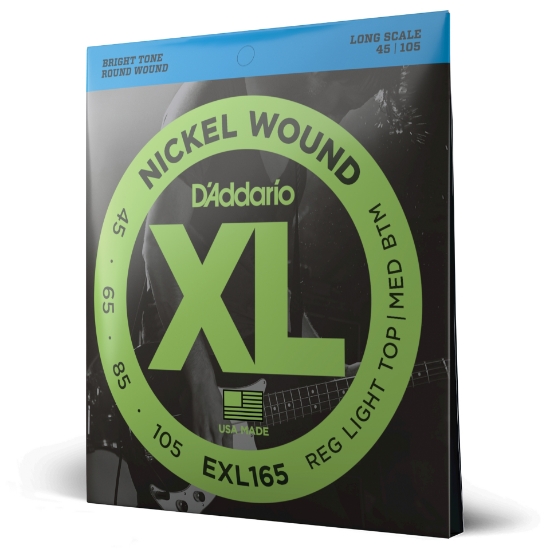 Immagine di Corde D’Addario EXL165 per basso, Nickel Wound, Custom Light, 45-105, Long Scale