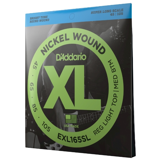 Immagine di Corde D’Addario EXL165SL per basso, Nickel Wound, Custom Light, 45-105, Super Long Scale