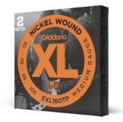 Immagine di Corde D’Addario EXL160TP per basso, Nickel Wound, Medium, 50-105, 2 set, Long Scale