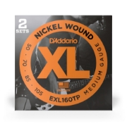 Immagine di Corde D’Addario EXL160TP per basso, Nickel Wound, Medium, 50-105, 2 set, Long Scale