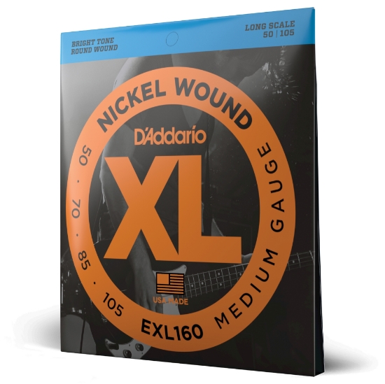 Immagine di Corde D’Addario EXL160 per basso, Nickel Wound, Medium, 50-105, Long Scale