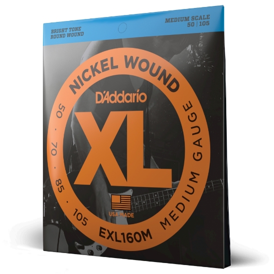 Immagine di Corde D’Addario EXL160M per basso, Nickel Wound, Medium, 50-105, Medium Scale