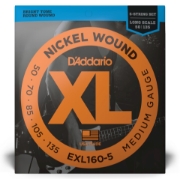 Immagine di Corde D’Addario EXL160-5 per basso, 5 corde, Nickel Wound, Medium, 50-135, Long Scale