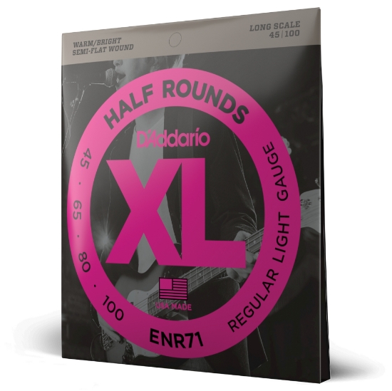 Immagine di Corde D’Addario ENR71 Half Round per basso, Regular Light, 45-100, Long Scale