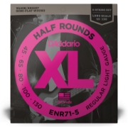 Immagine di Corde D'Addario ENR71-5 Half Round per basso, 5 corde, Regular Light, 45-130, Long Scale