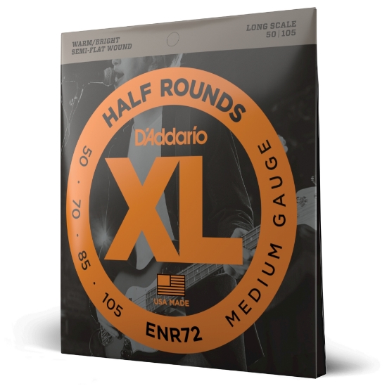 Immagine di Corde D’Addario ENR72 Half Round per basso, Medium, 50-105, Long Scale