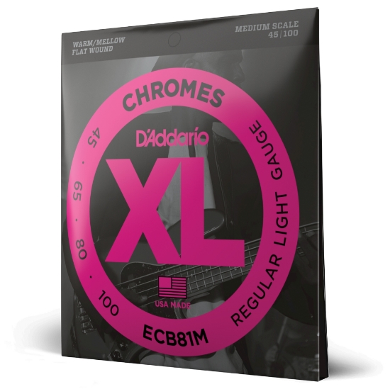 Immagine di Corde D’Addario ECB81M Chromes per basso, Light, 45-100, Medium Scale