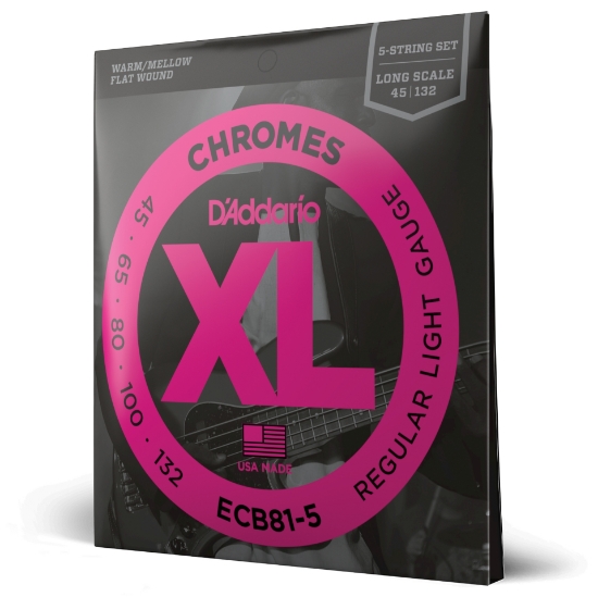 Immagine di Corde D’Addario ECB81-5 per basso, 5 corde, Light, 45-132, Long Scale