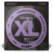 Immagine di Corde D’Addario ECB84 Chromes per basso, Custom Light, 40-104, Long Scale