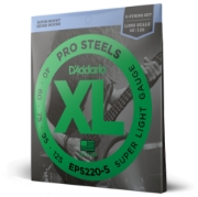 Immagine di Corde D’Addario EPS220-5 ProSteels per basso, 5 corde, Super Light, 40-125, Long Scale