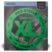 Immagine di Corde D’Addario EPS220-5 ProSteels per basso, 5 corde, Super Light, 40-125, Long Scale